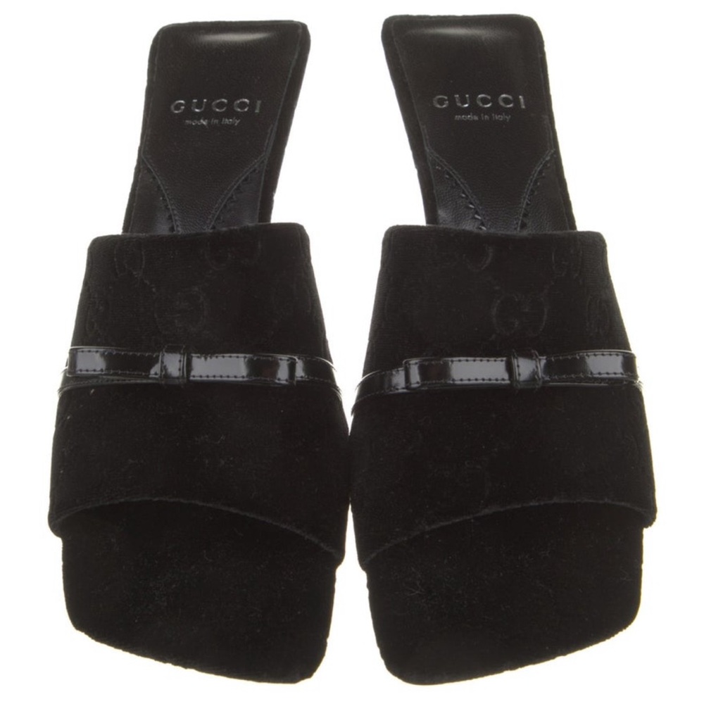 Gucci Velvet Mules - Picture 2 of 5